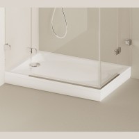 KDPART80X120/00 ART Піддон душовий прямокутний 80х120 з литого (штучного) каменю з ніжками та панелью, антиковзка поверхня, білий глянець (1 сорт) PAA фото 4