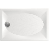 KDPART80X120/00 ART Піддон душовий прямокутний 80х120 з литого (штучного) каменю з ніжками та панелью, антиковзка поверхня, білий глянець (1 сорт) PAA фото 3