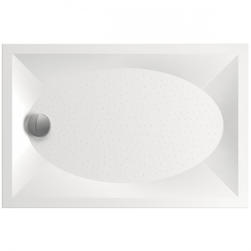 KDPART80X120/00 ART Піддон душовий прямокутний 80х120 з литого (штучного) каменю з ніжками та панелью, антиковзка поверхня, білий глянець (1 сорт) PAA фото 3