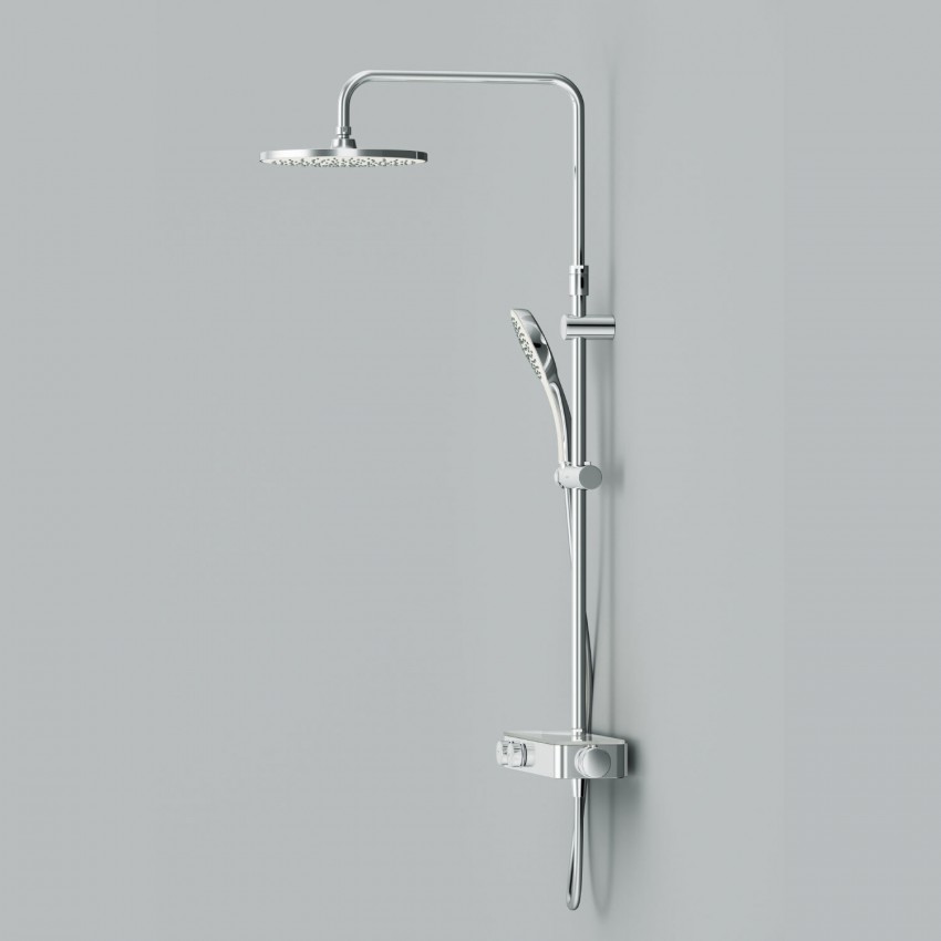 F0750A400 Inspire V2.0, душ. система, набор: зм-ч д/душа термостат, верхній душ d 250 мм, ручн (1 сорт) AM.PM фото 2