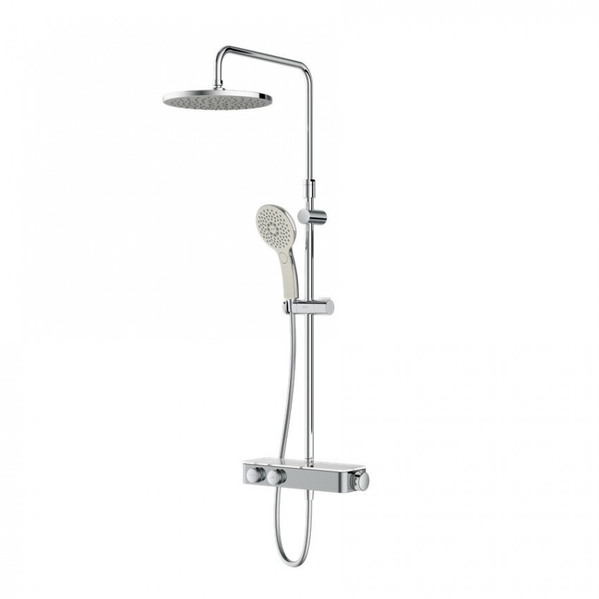 F0750A400 Inspire V2.0, душ. система, набор: зм-ч д/душа термостат, верхній душ d 250 мм, ручн (1 сорт) AM.PM