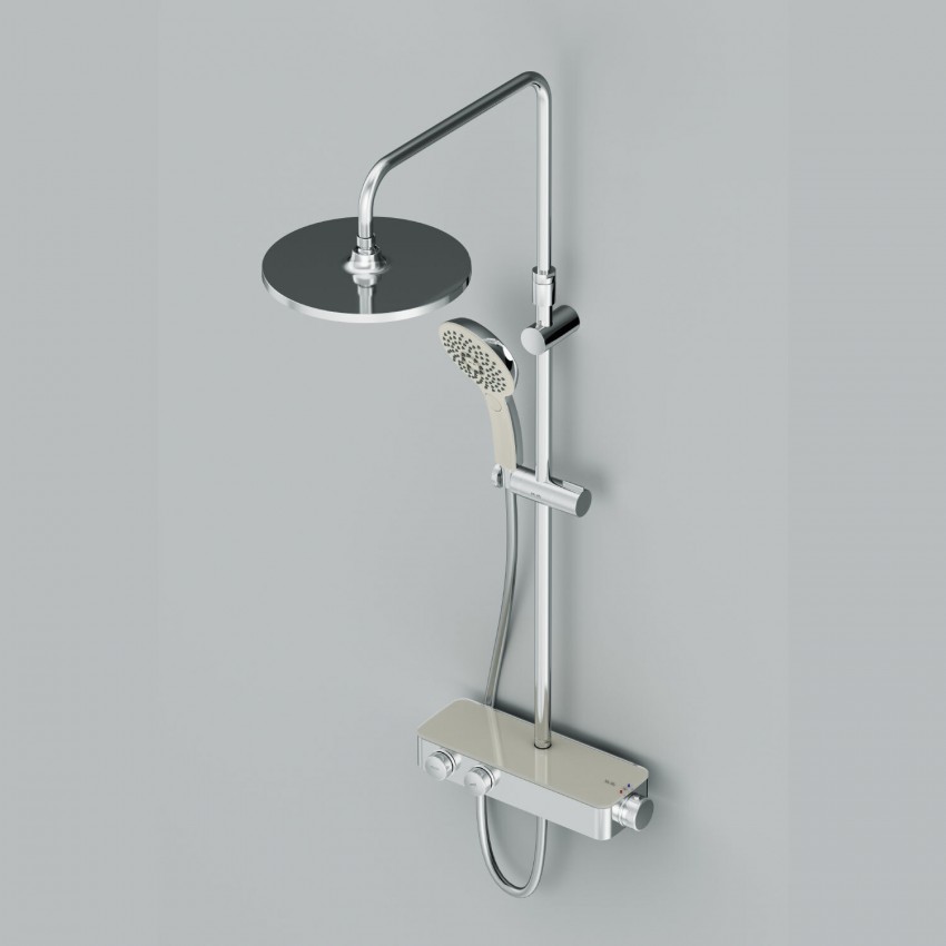F0750A400 Inspire V2.0, душ. система, набор: зм-ч д/душа термостат, верхній душ d 250 мм, ручн (1 сорт) AM.PM фото 3
