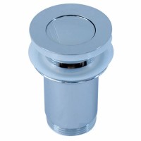 KL-01 донний клапан з переливом, click/clack, з малою накладкою, хром глянець (1 сорт) Styron фото 1