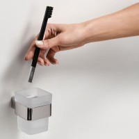 FLOW steel Стакан для зубних щіток, хром, 90х70х100 (1 сорт) LIBERTA фото 1
