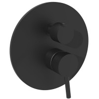 LIG 018 NO Light Змішувач для душу прихованого монтажу, чорний мат. (1 сорт)
