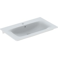 500.995.00.1 Вбудовуваний умивальник Geberit Selnova Square 80см, отвір для змішувача в центрі, перелив видимий (1 сорт)