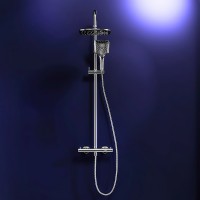 DX218092000 Option, душова система з ТМС для душу: верхній душ 230*230мм, ручний душ 120мм, хром (1 сорт) Damixa фото 4