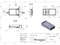 Умивальник TONI 450 L Miraggio MIRAGGIO фото 3