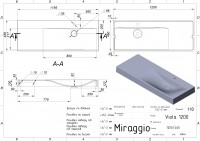 Умивальник VIOLA 1200 R Miraggio MIRAGGIO фото 1