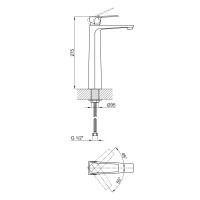 Змішувач для раковини Matice високий 1063H103C Chrome Qtap QTAP фото 1