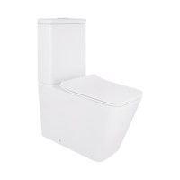Унітаз підлоговий Crow Rimless 640×360×835 мм, White, з сидінням Slim Duroplast/ Soft-close/ Quick Release QT05222170W Qtap