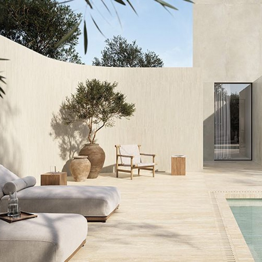TR03BA TRAVERTINO BEIGE VEIN CUT SQ.  120X60 (1 сорт) ITALGRANITI фото 3