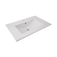 Раковина врізна меблева Albatross 720х460х180 мм, White, прямокутна, без донного клапана QT01113070CW1 Qtap QTAP