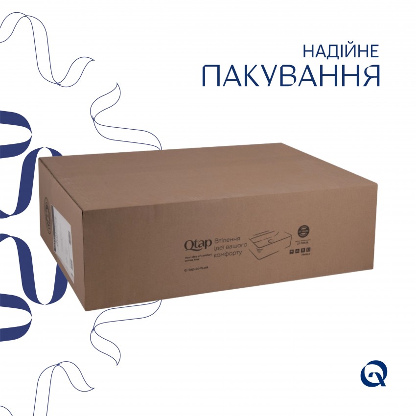 Раковина врізна меблева Albatross 720х460х180 мм, White, прямокутна, без донного клапана QT01113070CW1 Qtap QTAP фото 4