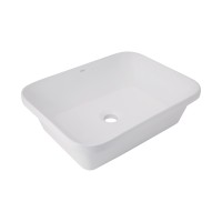 Раковина врізна Scorpio 510х390х145 мм, White, прямокутна, без донного клапана QT1411K490WN Qtap QTAP