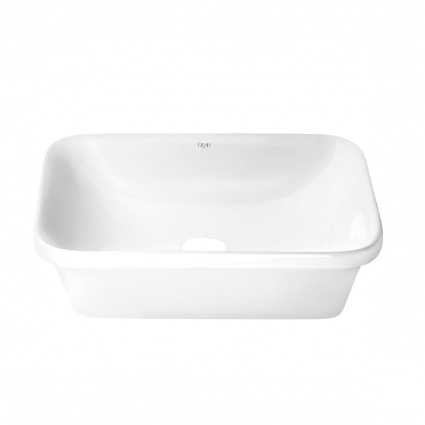 Раковина врізна Scorpio 615х390х150 мм, White, прямокутна, без донного клапана QT1411K491WN Qtap QTAP фото 2