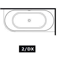 V057BL00DX CORA  Ванна пристінна із вбудованною панеллю 170 x 75 x 52h, права,  білий глянець (1 сорт) TREESSE фото 2