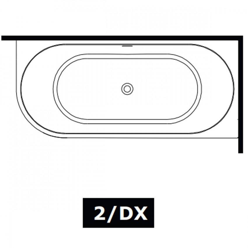 V057BL00DX CORA  Ванна пристінна із вбудованною панеллю 170 x 75 x 52h, права,  білий глянець (1 сорт) TREESSE фото 2