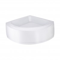 Душовий піддон Kapielka ST80x80x26, середній, напівкруглий, з панеллю, діаметр зливу 52 мм Lidz LIDZ фото 3
