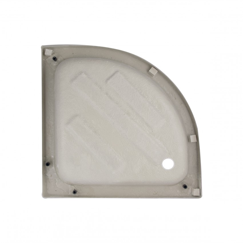 Душовий піддон Kapielka ST80x80x26, середній, напівкруглий, з панеллю, діаметр зливу 52 мм Lidz LIDZ фото 4
