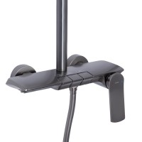 Душова система універсальна Slavonice, Gunmetal Black PVD (k35) з клавішним перемиканням, на три споживача (з виливом) QTSLA111GMB45905 Qtap QTAP фото 2