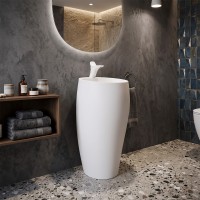 CLOFS5001500A CLOUD Раковина підлогова монолітна, білий матовий (1 сорт) RAK Ceramics фото 3