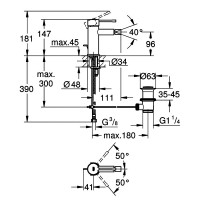 24178001 Essence Змішувач для біде, хром (1 сорт) GROHE фото 2