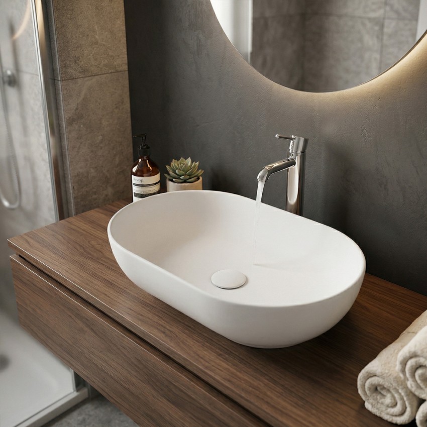 FEECT5500500A FEELING Раковина на стільницю, овальна, білий матовий, 55см (1 сорт) RAK Ceramics фото 3