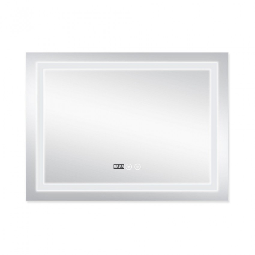 Дзеркало настінне Mideya (MI1) 800х600 мм, прямокутне з LED-підсвіткою Touch, антизапотіванням, димером, рег. яскравості Qtap QTAP фото 2