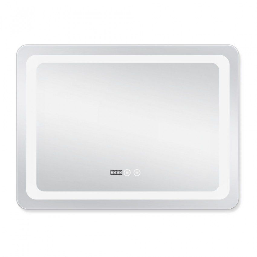 Дзеркало настінне Mideya (MI2) 800х600 мм, прямокутне, з LED-підсвіткою Touch, антизапотіванням, димером, рег. яскравості Qtap QTAP фото 2