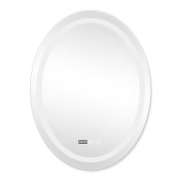 Дзеркало настінне Mideya (MI7) 600х800 мм, овальне, з LED-підсвіткою Touch, антизапотіванням, димером, рег. яскравості Qtap QTAP фото 2