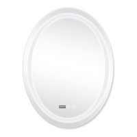 Дзеркало настінне Mideya (MI7) 600х800 мм, овальне, з LED-підсвіткою Touch, антизапотіванням, димером, рег. яскравості Qtap QTAP фото 3