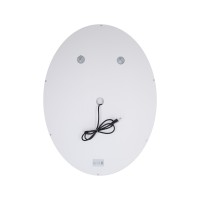 Дзеркало настінне Mideya (MI7) 600х800 мм, овальне, з LED-підсвіткою Touch, антизапотіванням, димером, рег. яскравості Qtap QTAP фото 4