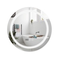 Дзеркало настінне Mideya (MI6) R600 мм, кругле, з LED-підсвіткою Touch, антизапотіванням, димером, рег. яскравості Qtap QTAP