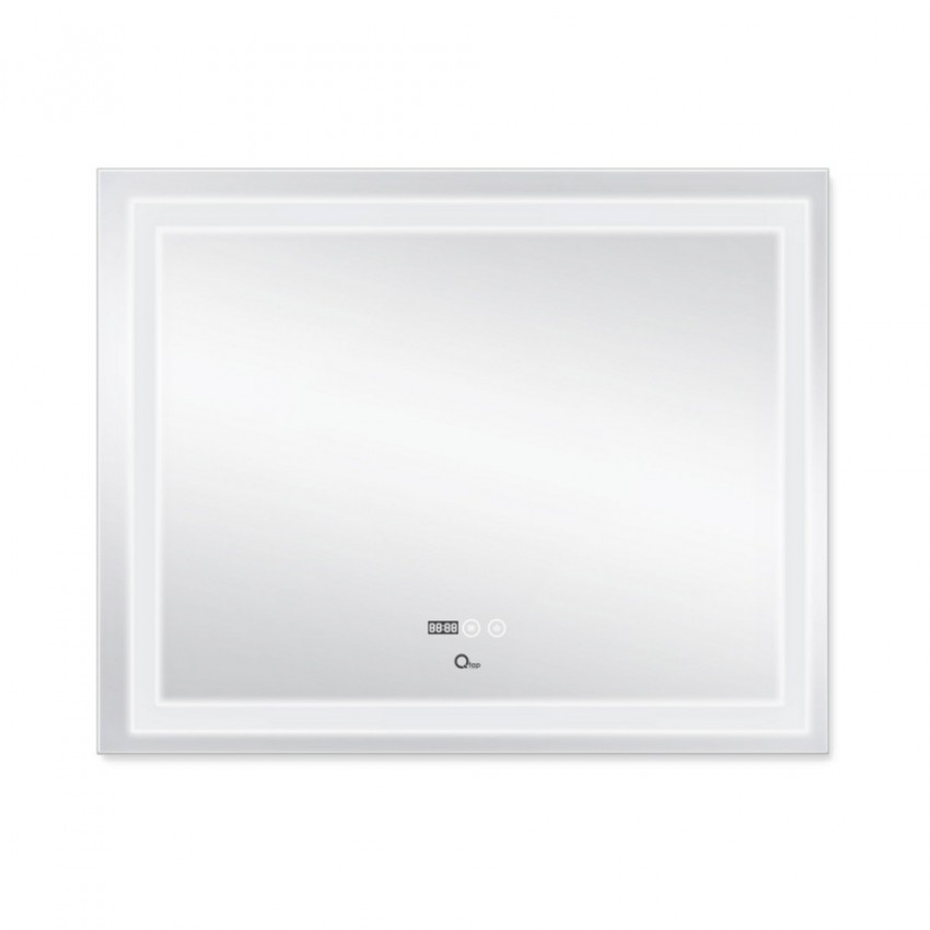 Дзеркало настінне Mideya (MI1) 1000х800 мм, прямокутне, з LED-підсвіткою Touch, антизапотіванням, димером, рег. яскравості Qtap QTAP фото 2