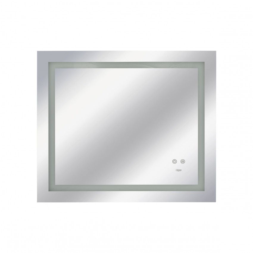 Дзеркало настінне Mideya (MI8) 800х700 мм, прямокутне, з LED-підсвіткою Touch, антизапотіванням, димером, рег. яскравості, Reverse Qtap QTAP фото 2
