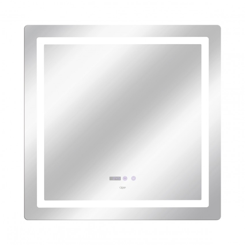 Дзеркало настінне Mideya (MI9) 800x800 мм, прямокутне, з LED-підсвіткою Touch, антизапотіванням, димером, рег. яскравості Qtap QTAP фото 3