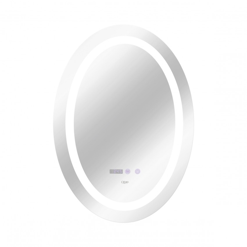 Дзеркало настінне Mideya (MI7) 500х700 мм, овальне, з LED-підсвіткою Touch, антизапотіванням, димером, рег. яскравості Qtap QTAP фото 3