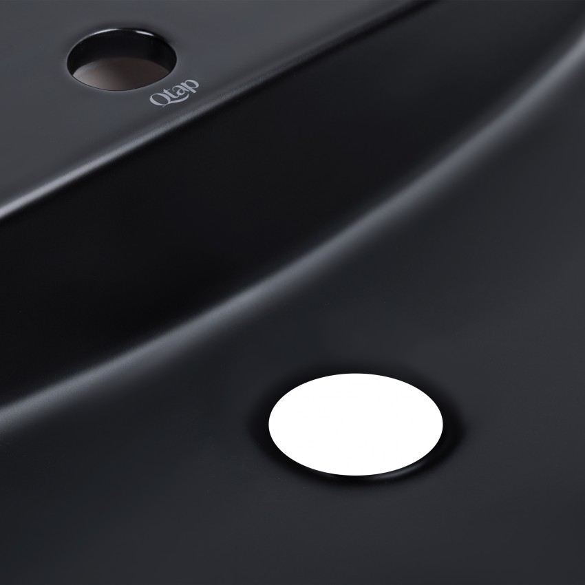 Раковина накладна Scorpio 600х400х120 мм, Matt Black, овальна, без донного клапана QT142203MBMBN Qtap QTAP фото 4