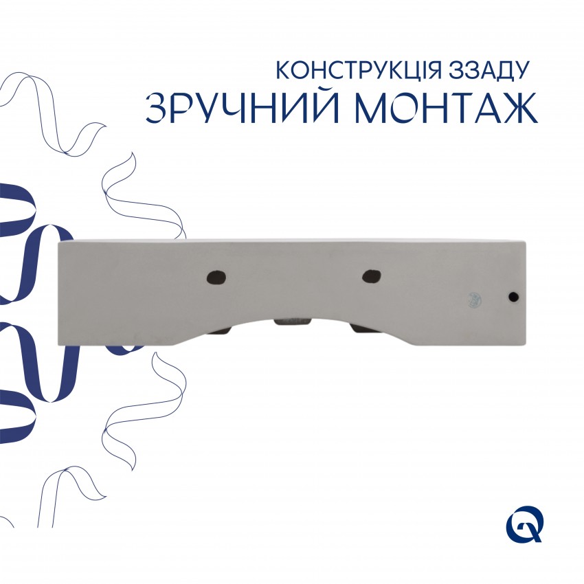 Комплект Qtap Nando LT: Раковина підвісна прамокутна 610х420х140 мм White + Донний клапан PU02O QTAP фото 4