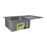Мийка для кухні інтегрована Handmade H7849R, Brushed Steel, 3,0/1,0 мм, крило праворуч LDH7849BRUR45591 Lidz LIDZ фото 2