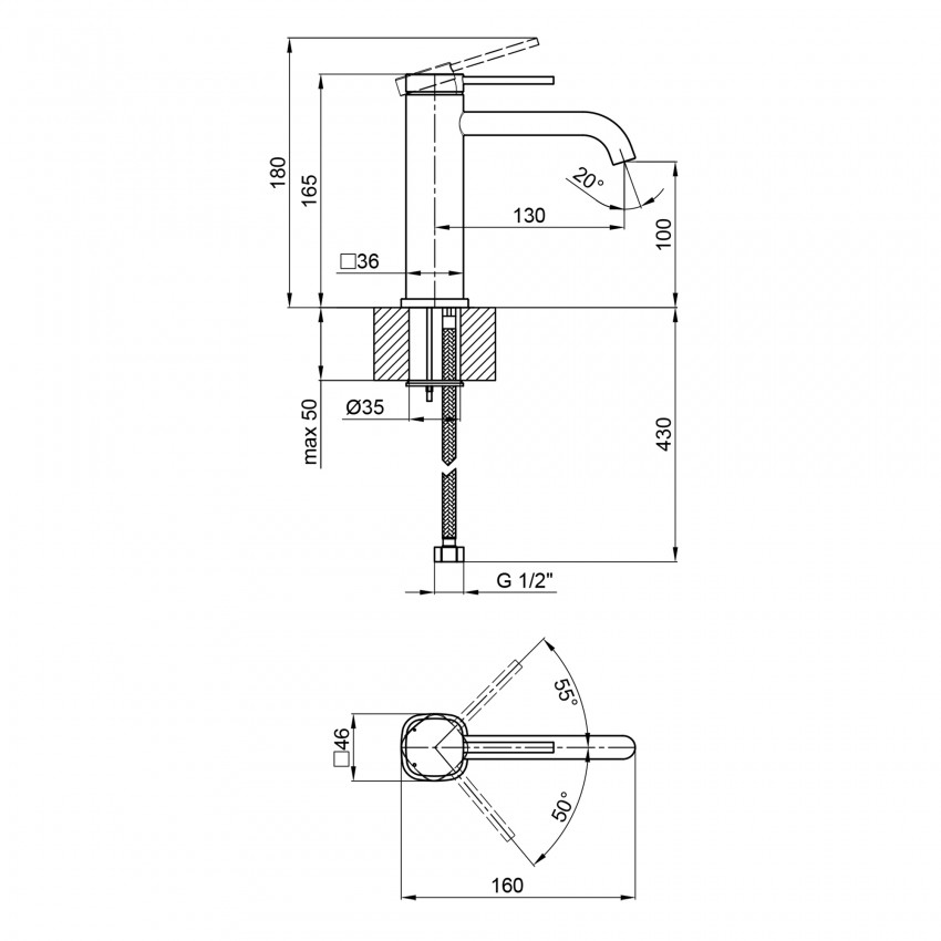 Змішувач для раковини Robin QTROB1060102K Black Chrome Qtap QTAP фото 1