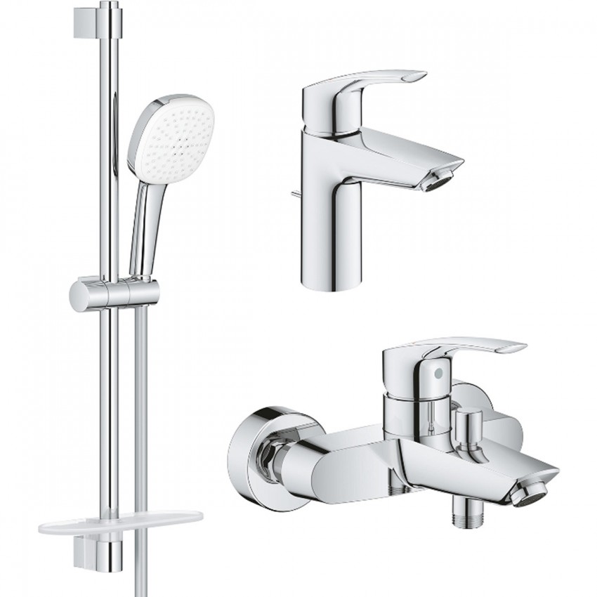 UA123238S3 Eurosmart Набір д/ванни (2змішувача+1душовий набір) (1 сорт) GROHE