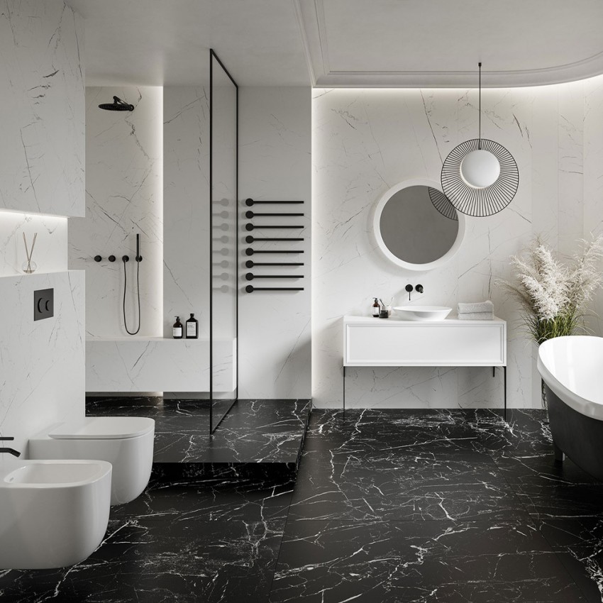 GRES MARMO MOROCCO BLACK RECT (1 сорт) CERRAD фото 1