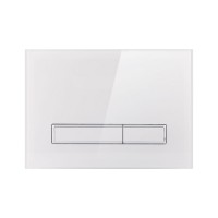 Клавіша змиву Nest 175х245х4 мм, Glass White, лінійна QT0111V1105GW Qtap QTAP