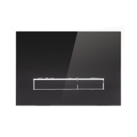 Клавіша змиву Nest 175х245х4 мм, Glass Black, лінійна QT0111V1107GB Qtap QTAP