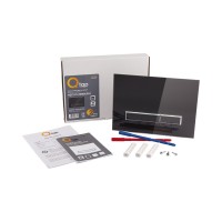Клавіша змиву Nest 175х245х4 мм, Glass Black, лінійна QT0111V1107GB Qtap QTAP фото 4