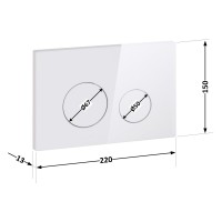 Клавіша змиву Nest 150x220x13 мм, White, кругла QT0111M11110W Qtap QTAP фото 1