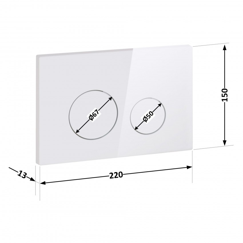 Клавіша змиву Nest 150x220x13 мм, White, кругла QT0111M11110W Qtap QTAP фото 1