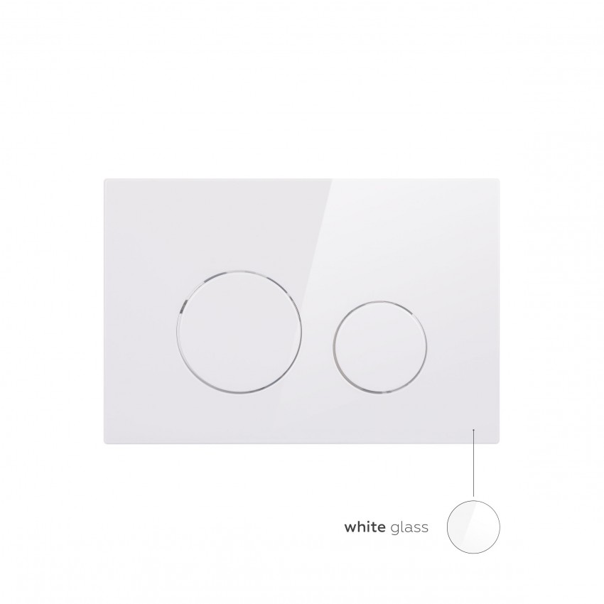 Клавіша змиву Nest 150x220x13 мм, White, кругла QT0111M11110W Qtap QTAP фото 3